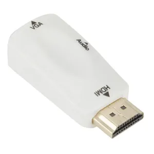 High Speed <strong>HDMI</strong> to VGA Converter HD1080P <strong>HDMI</strong> Male to VGA Female Adapter 3.5mm Jack <strong>Audio</strong> Cable for TV Box PC Projector