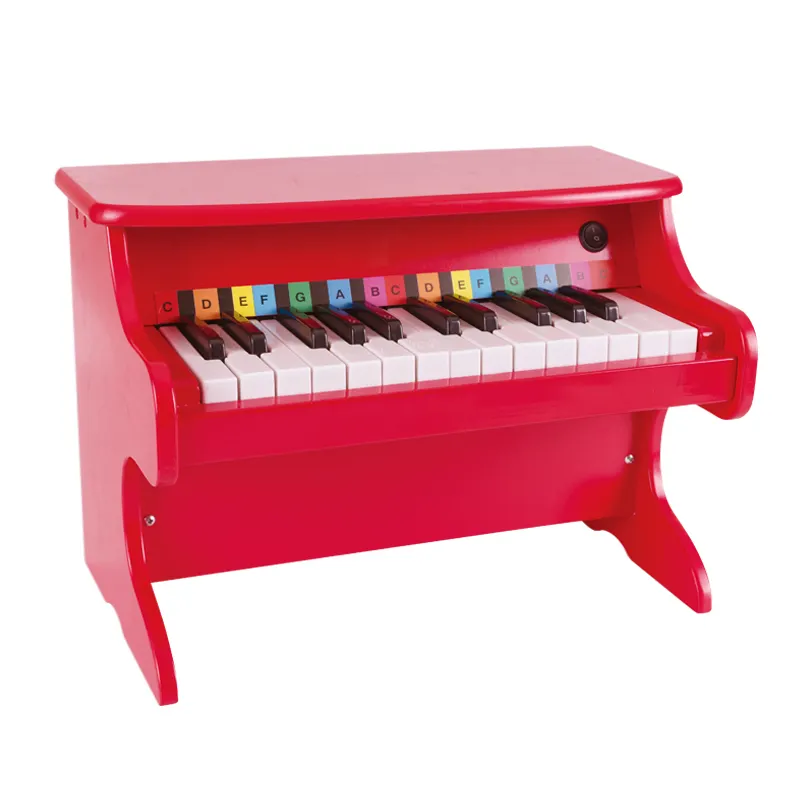 Mini Musik instrument Spielzeug Klavier für Kinder Holz spielzeug Rote Farbe Box Holz Unisex Pädagogisches Holz spielzeug Musik Set 2 bis 4 Jahre