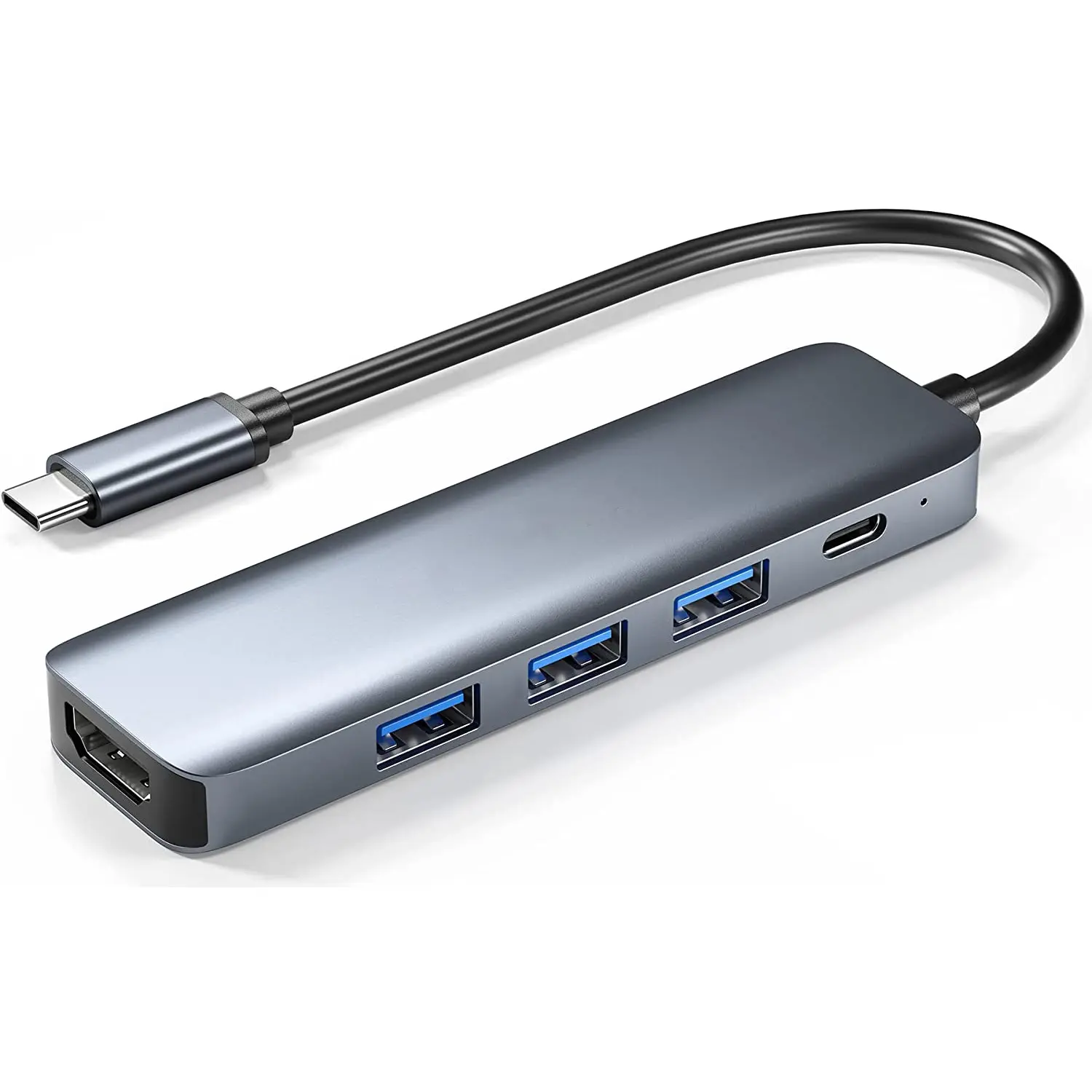 5 En 1 USB C Hub con HD USB 3,0 USB C hubs SD TF lector de tarjetas adaptador de estación de acoplamiento para MacBook Pro