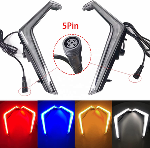KingShow Bộ Đèn Tạo Điểm Nhấn RZR Fang Nhiều Màu RGBW Đèn Pha Cho Xe Hơi 2018 2019 Poalris RZR XP 1000 Turbo - Product Image 4