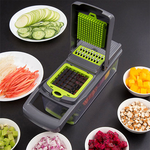 2021 yeni çok fonksiyonlu plastik dilimleme yükseltilmiş 7 bıçakları dilimleme manuel sebze kesici salata Maker patates soğan havuç kesici - Product Image 5