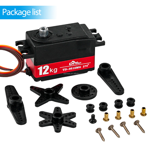RC เซอร์โวดิจิตอล12kg เซอร์โวโลหะแบบโครงต่ำเซอร์โวโลหะแรงบิดสูงสำหรับรถบังคับบนถนน1/10 1/12โมเดลรถดริฟท์