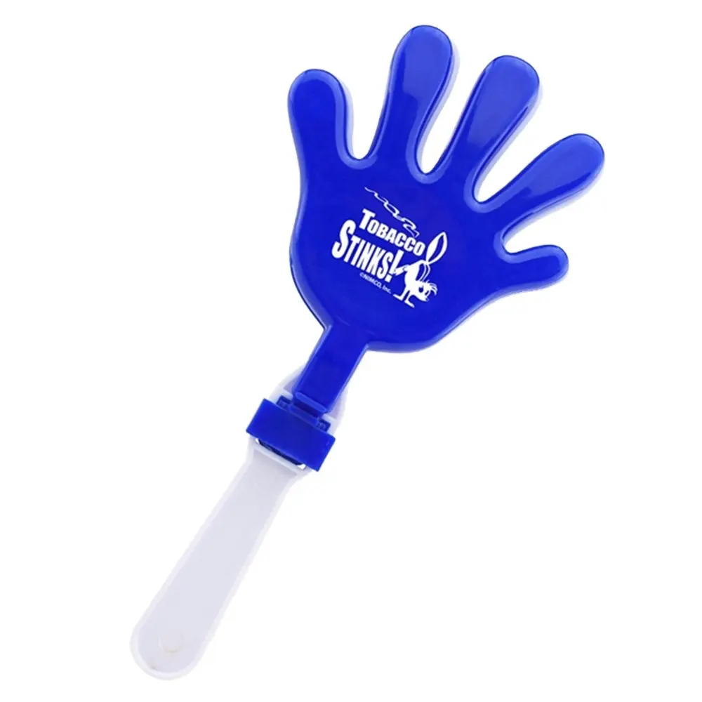 Promoção barato presente presente personalizado, forma de plástico agitador de ruído esportes brinquedo mão clapper