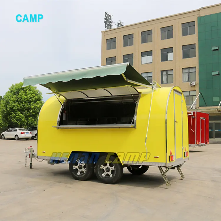 Nuevo diseño, carrito de comida para bicicleta, a la venta de comida crepé kiosco, furgonetas de comida móviles