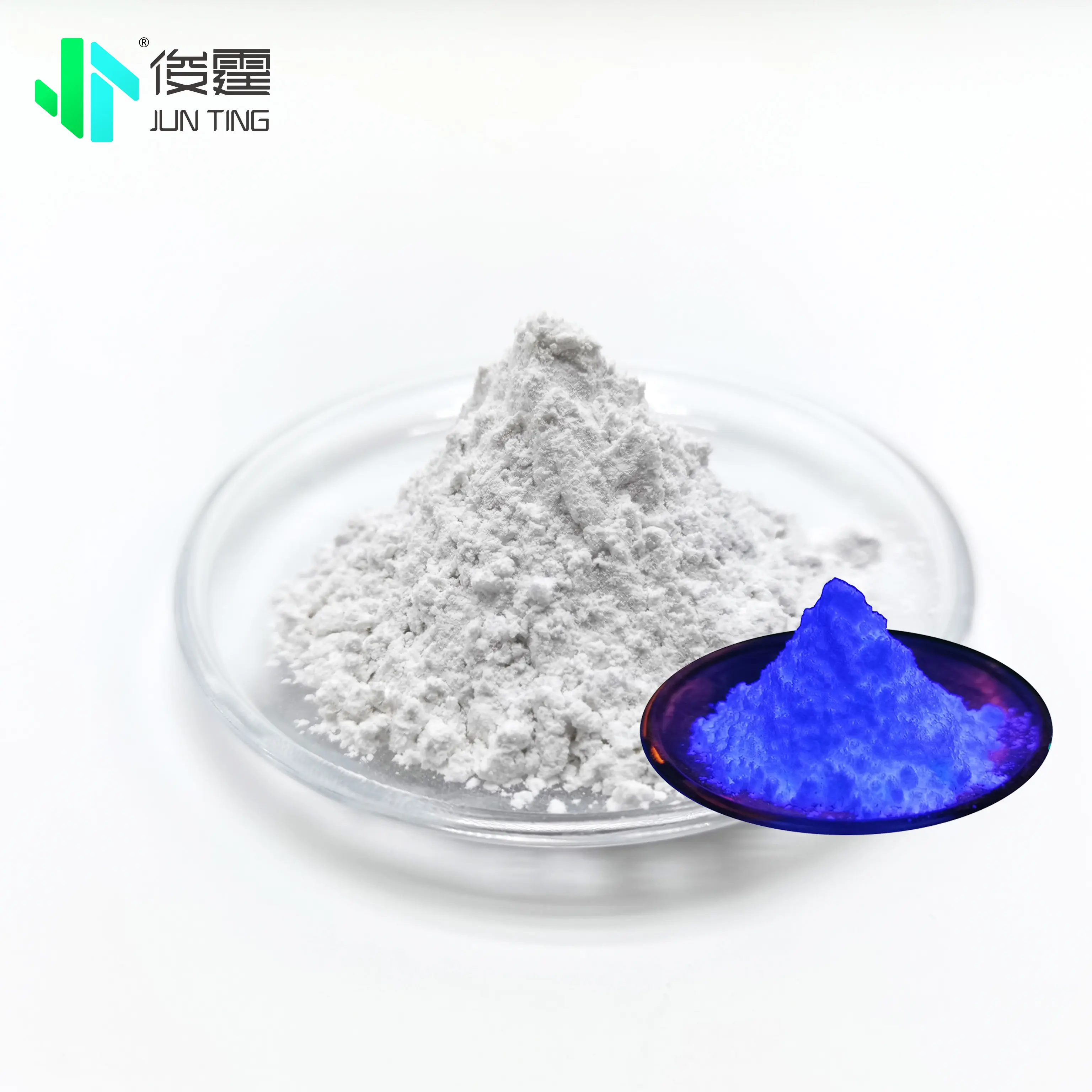 Junting Non toxique Glow in the Darlk Powder Violet Pigment photoluminescent Pigment luminescent Glow in the Dark Powder