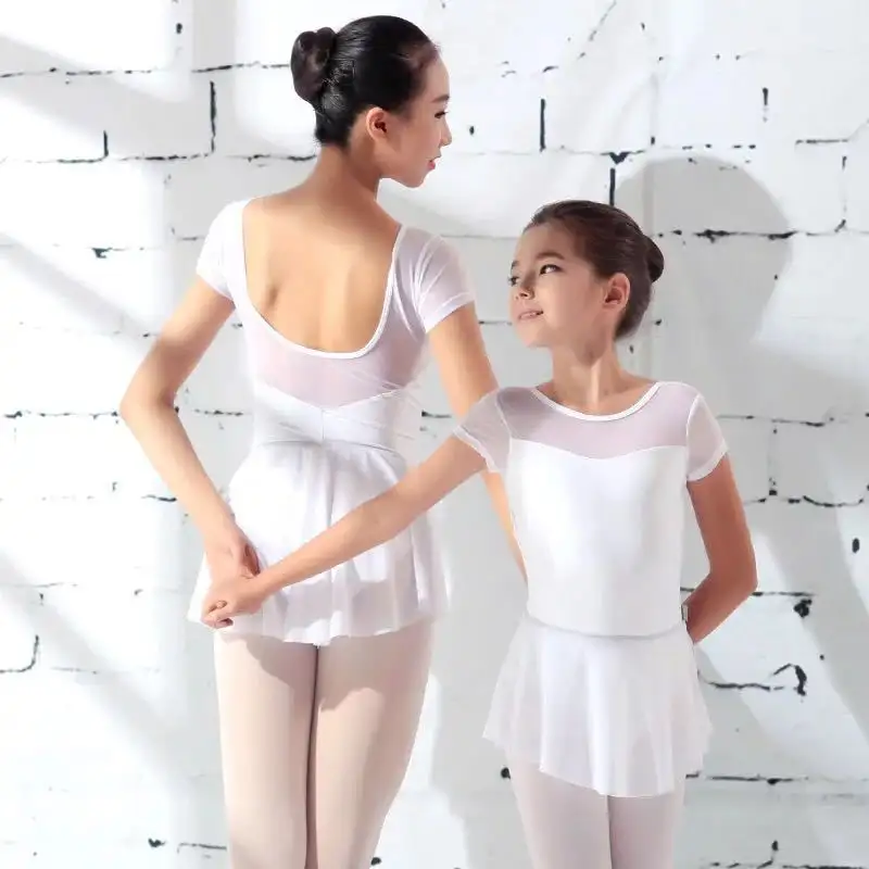 Toddler Ballet Collant para Meninas Saia de Dança Camisola Bailarina Vestido Outfit Nude 2-10 Anos