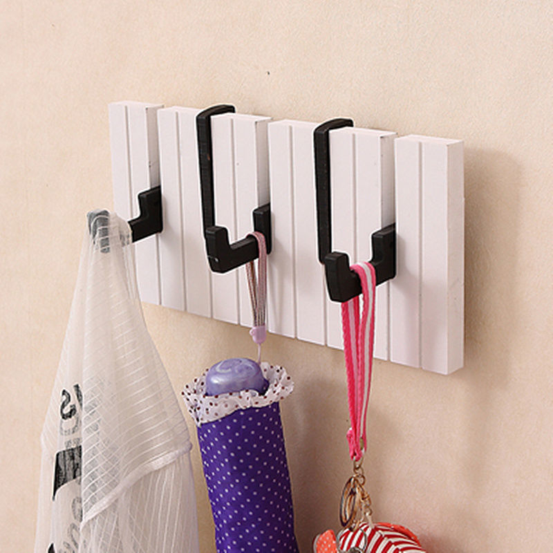 5 hooks, black, 30cm