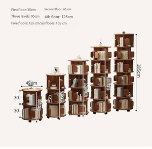 360 dönen kitaplıklar, büyük kapasiteli ev depolama, yerden tavana resim kitapları, basit fonksiyonlara sahip öğrenci kitaplıkları - Product Image 6