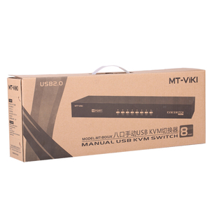 Conmutador KVM de 8 puertos VGA, consola KVM de bastidor de 8x1, conmutador KVM USB VGA de 8 en 1 salida