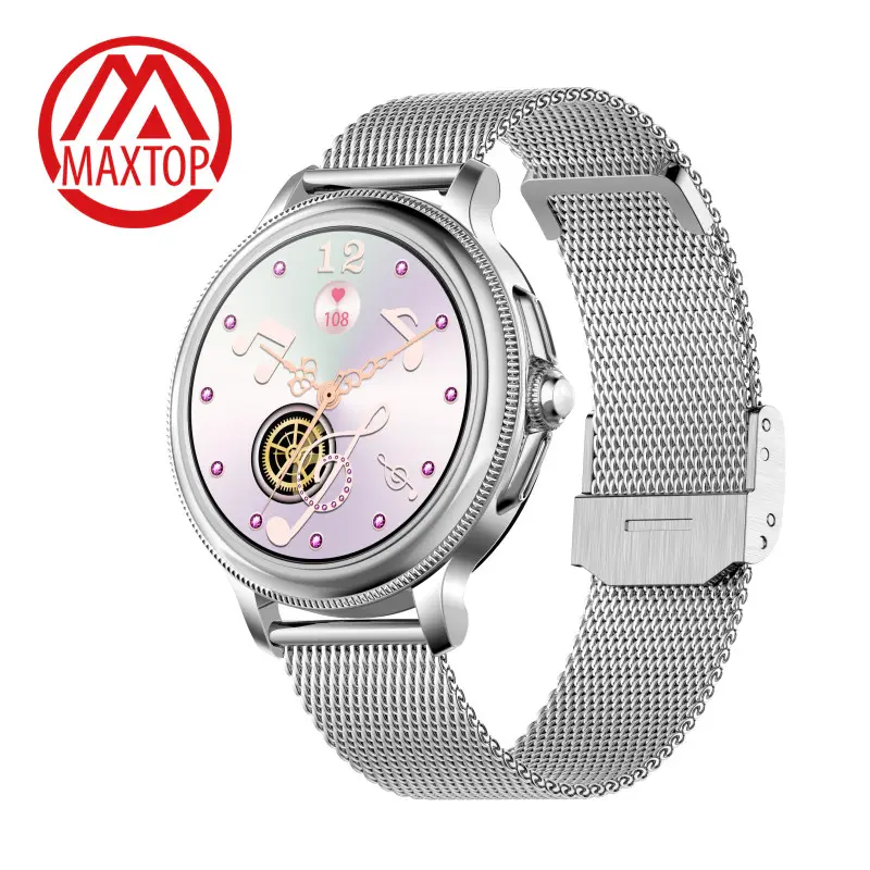 Maxtop-reloj inteligente de aluminio para teléfonos móviles, pulsera para Android