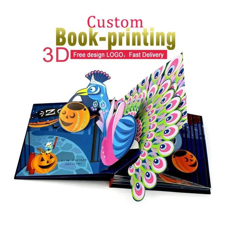 I migliori libri di bordo per bambini all'ingrosso in inglese a buon mercato per il libro pop-up 3D
