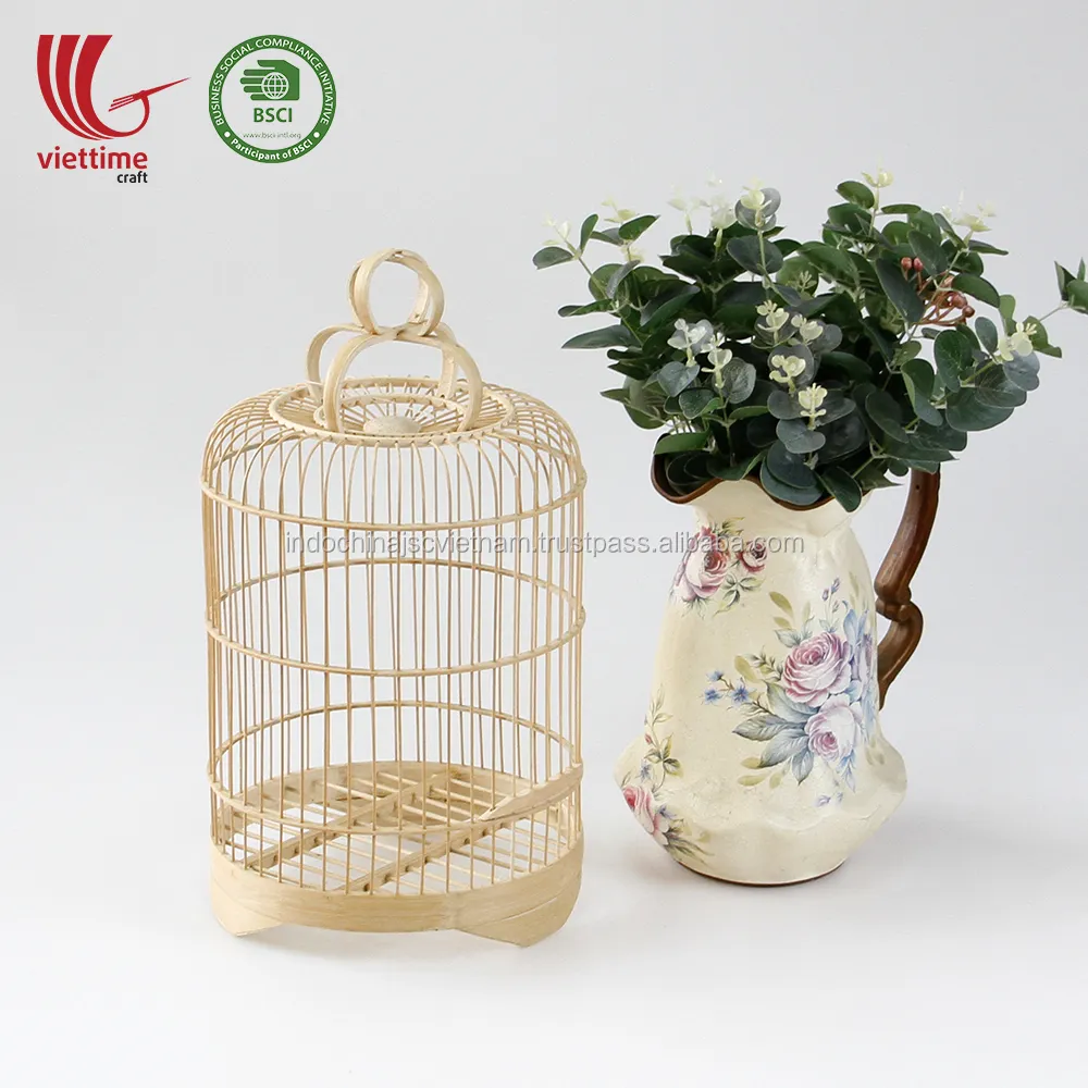 Вьетнам новый дизайн тканая бамбуковая птичья клетка для продажи/большая винтажная птичья клетка