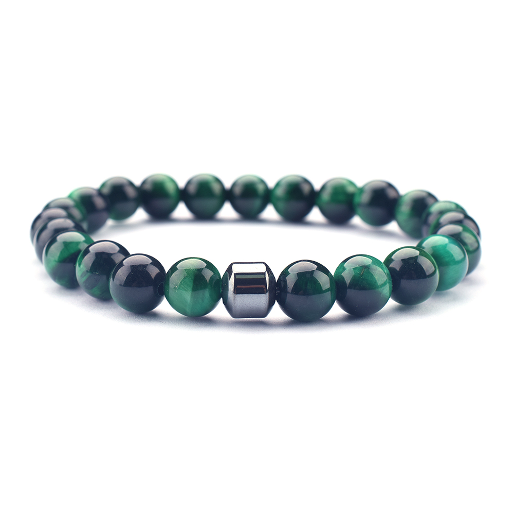 13-CB0234-green tiger eye bracelet