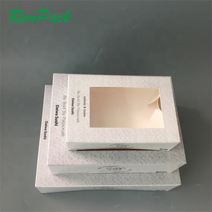 Cheap Custom Printing Biodegradable to Go Food Packaging Containers Takeaway Sushi Paper Box with clear Window