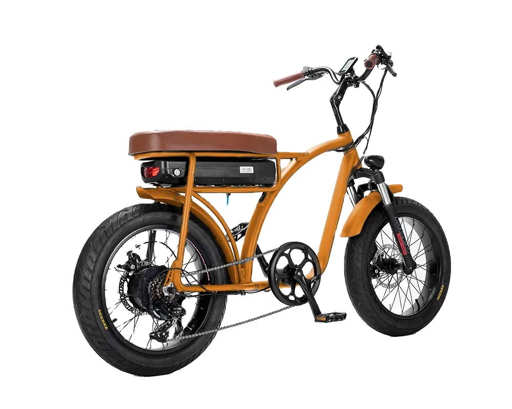 Chopper fiets beach cruiser full suspension groene fiets vet banden elektrische fiets