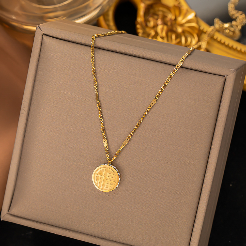 X837 collier fuxi double face or