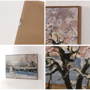 Framed Famous Vintage Style Classical <strong>Monet</strong> the Magpie Decorative Canvas Printing Reproduction Oil Painting - Product Image 2