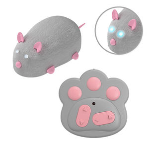 龙溪迷你动物模型玩具搞笑猫狗玩具<span class=keywords><strong>rc</strong></span>红外鼠标遥控跑步发光二极管带电池儿童眼睛宠物