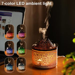 Bunter Flammen-Timer Auto-Off-Diffusor für ätherische Öle Aroma-Luftbe feuchter Tragbarer Vulkan-Luftbe feuchter Aromatherapie-Diffusor - Product Image 4