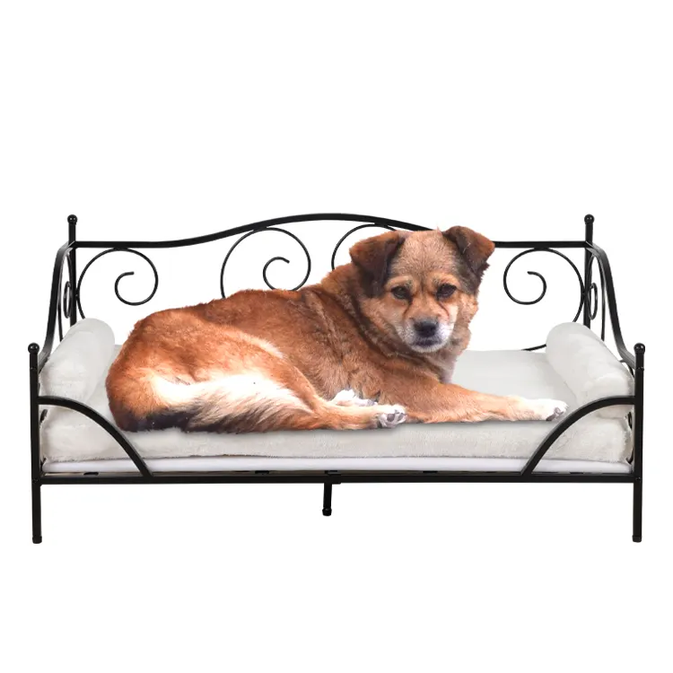 hot sell customized newest design wrought iron pet bed luxury comfortable cat dog bed