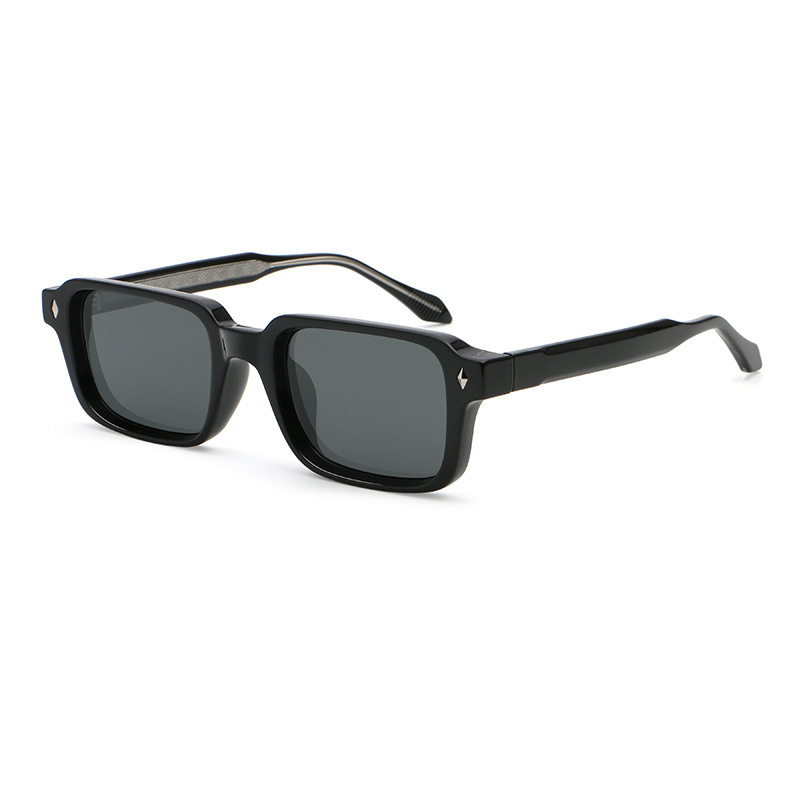 C1 bright black frameall gray lenses