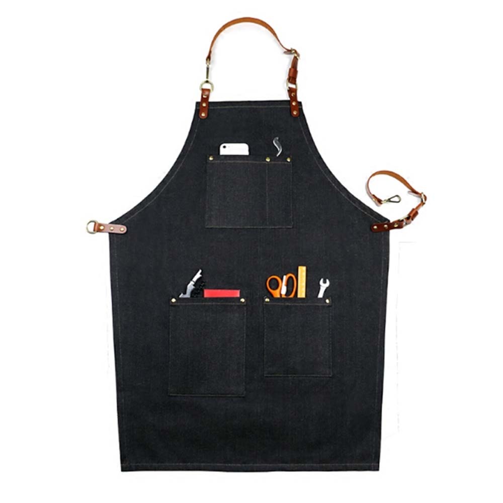 Black leather halter