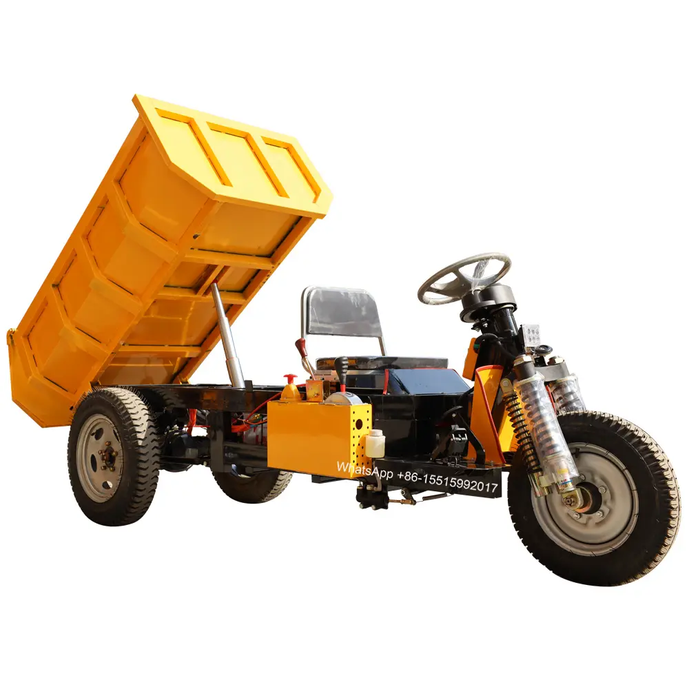 Lastwagen Minikipper Ladung Dreirad Preis elektrische Ladung Minikipper zum Verkauf 1,5 Tonnen Elektro-Mini-Kipper