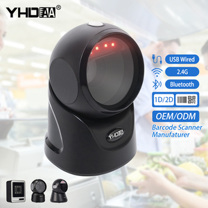 핸즈프리 고속 자동 스캐닝 2D 전방향 CMOS 이미지 무선 BT 데스크탑 바코드 스캐너 <span class=keywords><strong>QR</strong></span> 코드 리더 - Product Image 2