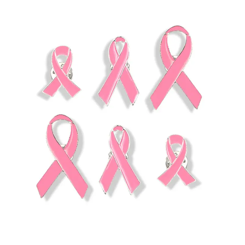 Consapevolezza del cancro al seno nastro rosa smalto zaino vestito cappello vestiti cravatta sciarpa bottone spilla distintivo spilla