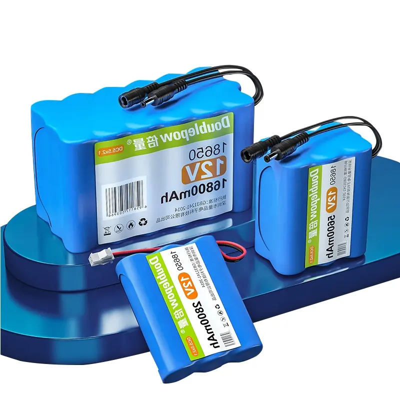 Batteria ricaricabile agli ioni di litio Lifepo4 2Ah ~ 20Ah personalizzata 3.7V 7.4V 12V 14.8V 18650 batteria al litio per sistema solare