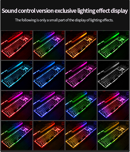Teclado multimedia K002 con activación por voz, teclas de operación, atajo, personalizado, de colores, para juegos