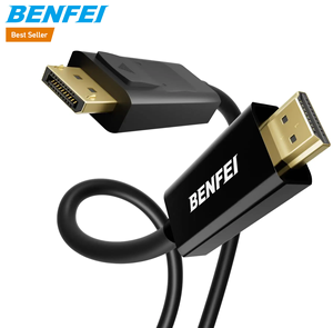 奔飞5包显示端口至HDMI 6英尺电缆单向DP 1.2计算机至HDMI 1.4屏幕公对公适配器 - Product Image 1