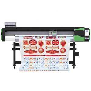 Otomatik 1.6m eko solvent vinil yapışkan plotter baskı kesici makinesi DX5 kafaları - Product Image 1