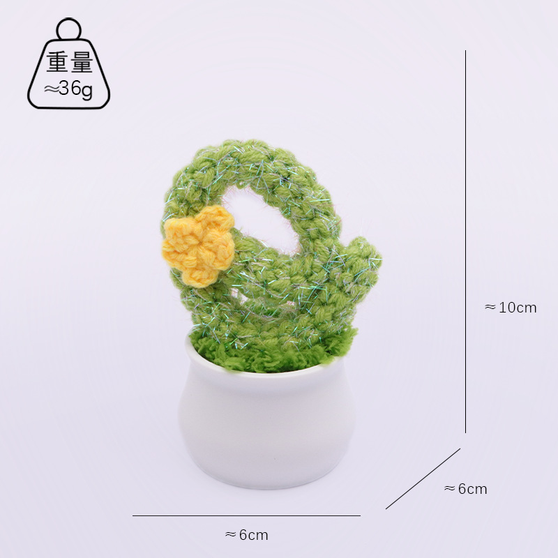E-shaped cactus and succulent potted plants