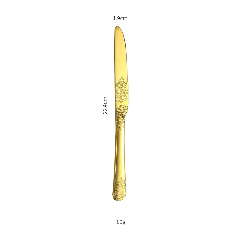 Golden dining knife