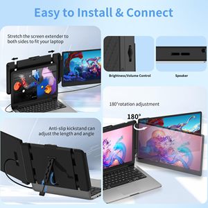 Monitores LCD personalizados de 15,6 pulgadas Plug Play, estilo de escritorio, interfaz HD tipo C, monitor portátil para uso en portátiles y negocios - Product Image 5