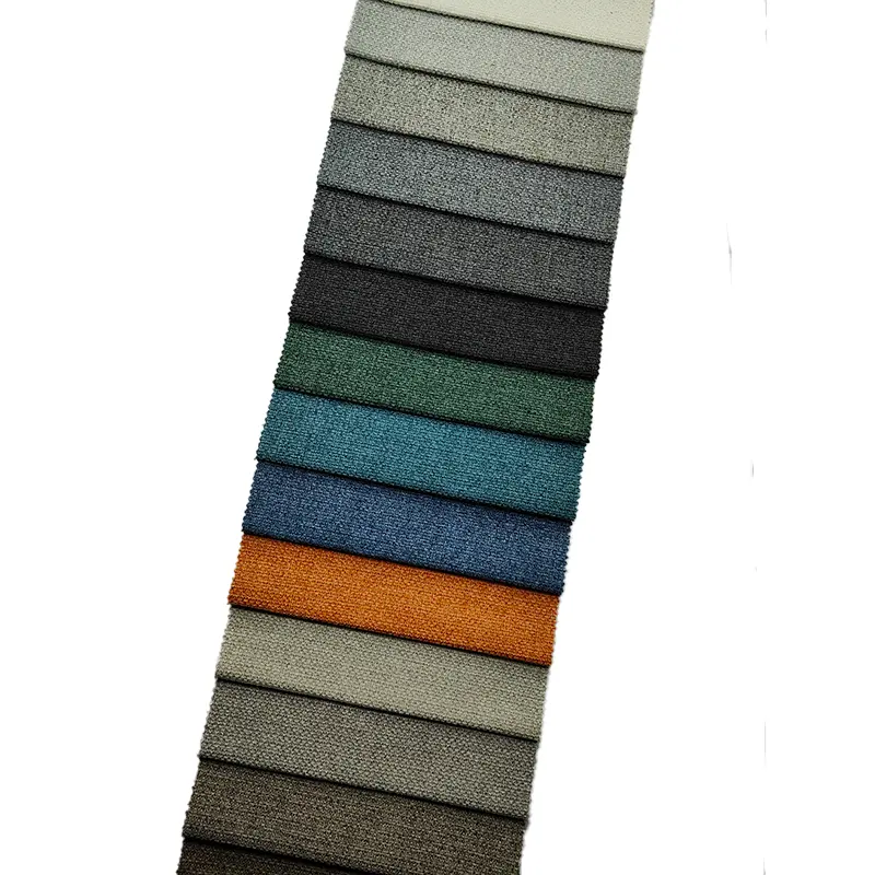 Tissu de canapé personnalisé 100% polyester Tissu d'ameublement aspect lin Tissu en lin lourd Tricoté Mobilier textile de maison