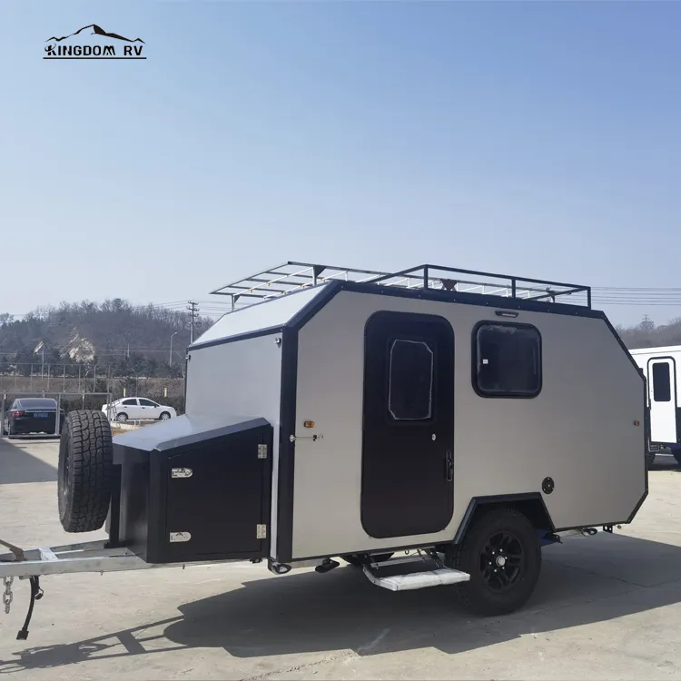 Caravana pequeña de viaje, remolque de lujo para exteriores, todoterreno, en venta