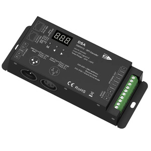 DSA(5 Pin)5-24VDC DMX512 dijital ekran Dimmer DMX512 için SPI dekoder ve kablosuz RF piksel Led denetleyici için RGB/RGBW şerit - Product Image 2