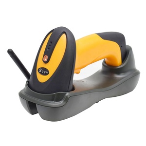 Escáner de detección automática láser de alta calidad, lector de mano 1D 2,4G, escáner de código de barras inalámbrico - Product Image 1