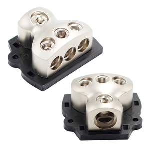 1x 0 Gauge in / 3X <strong>4</strong> Gauge Out Amp Power Distribution Ground <strong>Distributor</strong> Connecting Block 3 Way Power Distribution Block for Car - Product Image 4