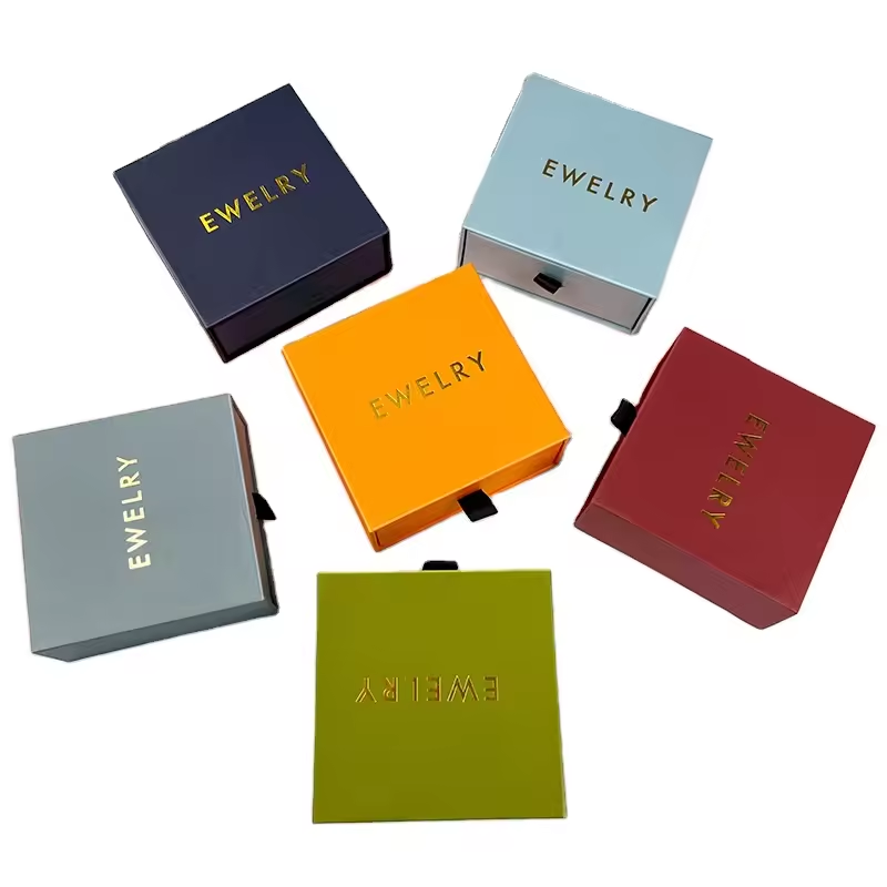 75*75*30mm Custom Logo High Quality <strong>Cardboard</strong> Jewelry Gift <strong>Box</strong> Necklace Rings Packaging Paper <strong>Box</strong> Gold <strong>Nesting</strong> Gift Leathergift - Product Image 1