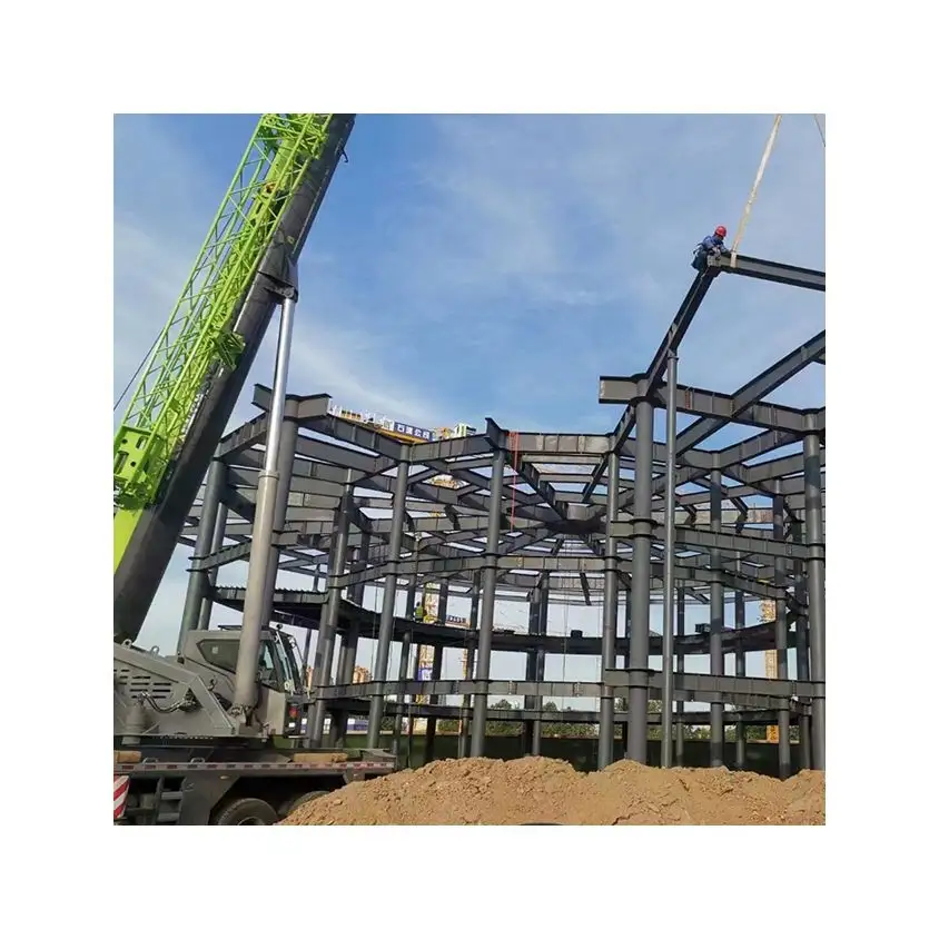 Çin yapı malzemeleri kalite güvence inşaat alanı yapısı tasarım çelik çerçeve yapısı