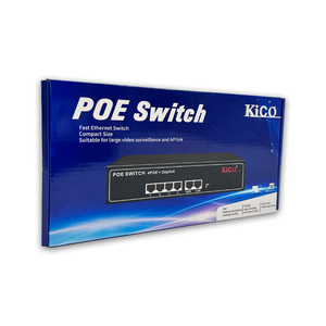 Compacto 4 POE + 2 Uplink 100Mbps Ethernet RJ45 Switch Enchufe estándar británico para conmutadores de red AP de videovigilancia grande - Product Image 6