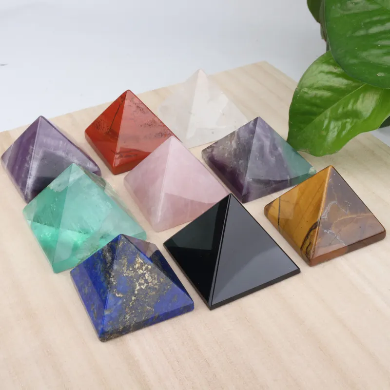 Vente en gros Pyramide en cristal de jaspe rouge de 4cm