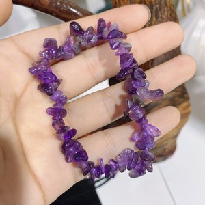 ผู้หญิงที่มีสีสันชิปสร้อยข้อมือหินธรรมชาติ Healing กรวดคริสตัลสร้อยข้อมือพลอยสําหรับสาวมาดาม - Product Image 4