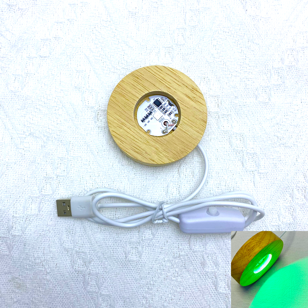 USB5V Auto-cycling Color 7*2cm Wooden