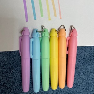 Nuovo all'ingrosso punta scalpello Morandi Mini portachiavi evidenziatore pennarelli Mini evidenziatore con portachiavi - Product Image 1
