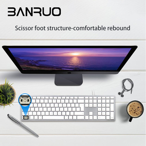 COUSO, gran oferta, teclado de ordenador de escritorio para PC, para teclas Mac105, teclado Delgado ultrafino, teclado de oficina con cable y teclas Multimedia - Product Image 4