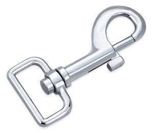 3/4&quot;*3 1/8&quot; Simple Style Self-Locking Metal Snap <strong>Spring</strong> <strong>Hook</strong> Clips Dual <strong>Spring</strong> <strong>Wire</strong> Gate Snap <strong>Hooks</strong> D-Ring Snap <strong>Spring</strong> <strong>Hook</strong> - Product Image 3